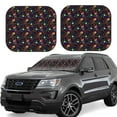 thumbnail image 1 of Windshield Sun Shade, Rainbow Jellyfishes Foldable Car Sun Shade Windshield For Front, 2 Pieces, 1 of 4