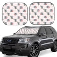 thumbnail image 1 of Windshield Sun Shade, Red Heart Dark Gray Koala Foldable Car Sun Shade Windshield For Front, 2 Pieces, 1 of 4