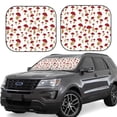thumbnail image 1 of Windshield Sun Shade, Red Mushroom Foldable Car Sun Shade Windshield For Front, 2 Pieces, 1 of 4