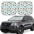 thumbnail image 1 of Windshield Sun Shade, Red Pepper Cute Foldable Car Sun Shade Windshield For Front, 2 Pieces, 1 of 4