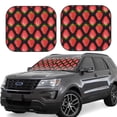 thumbnail image 1 of Windshield Sun Shade, Red Strawberries Print Foldable Car Sun Shade Windshield For Front, 2 Pieces, 1 of 1