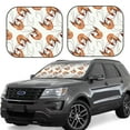 thumbnail image 1 of Windshield Sun Shade, Shrimp No.9030 Foldable Car Sun Shade Windshield For Front, 2 Pieces, 1 of 4