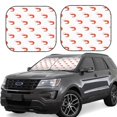 thumbnail image 1 of Windshield Sun Shade, Shrimp No.9037 Foldable Car Sun Shade Windshield For Front, 2 Pieces, 1 of 4