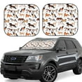 thumbnail image 1 of Windshield Sun Shade, Simple Painted Cool Horse_A Foldable Car Sun Shade Windshield For Front, 2 Pieces, 1 of 4