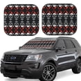 thumbnail image 1 of Windshield Sun Shade, Skull Santa Hat Foldable Car Sun Shade Windshield For Front, 2 Pieces, 1 of 4