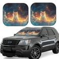 thumbnail image 1 of Windshield Sun Shade, Starry Sky Constellation Cat Foldable Car Sun Shade Windshield for Front, 2 Pieces, 1 of 7