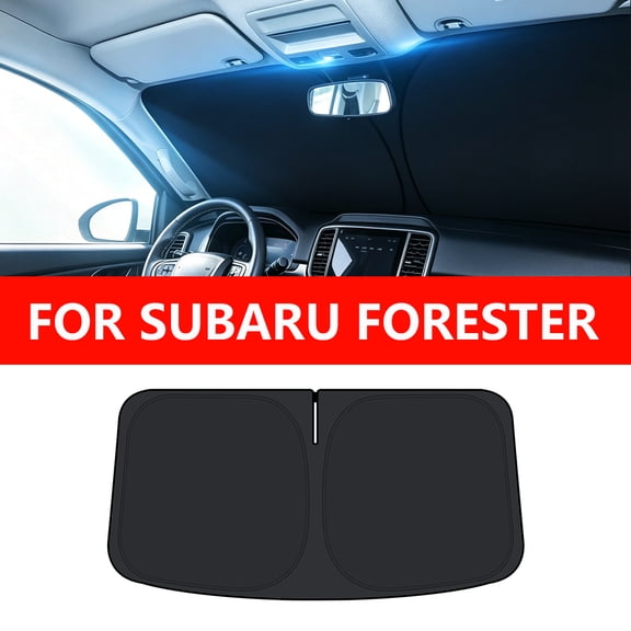 Windshield Sun Shade for Subaru Forester 2014-2018 Full covered for windshield, Foldable Durable, Block UV Rays, Reduce Heat, Easy to install, Keep Car Cooler