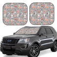 thumbnail image 1 of Windshield Sun Shade, Summer Strawberries Ice Cream Pttern Foldable Car Sun Shade Windshield For Front, 2 Pieces, 1 of 4