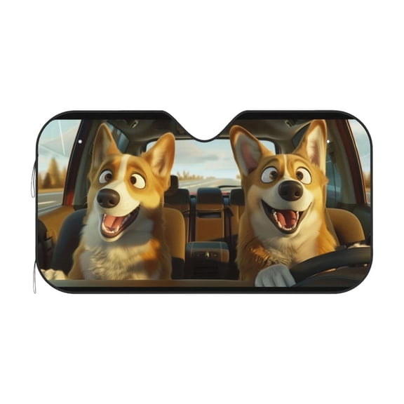 Windshield Sun Shade, Sun Protection and Heat Insulation Front Windows Protector, for Car Truck Decor (55x30 inches)