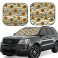 thumbnail image 1 of Windshield Sun Shade, Sunflowers Expression Foldable Car Sun Shade Windshield For Front, 2 Pieces, 1 of 4
