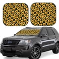 thumbnail image 1 of Windshield Sun Shade, Sunflowers black cute Foldable Car Sun Shade Windshield for Front, 2 Pieces, 1 of 7