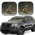 thumbnail image 1 of Windshield Sun Shade, Surreal Weightlifting Snail Foldable Car Sun Shade Windshield for Front, 2 Pieces, 1 of 7