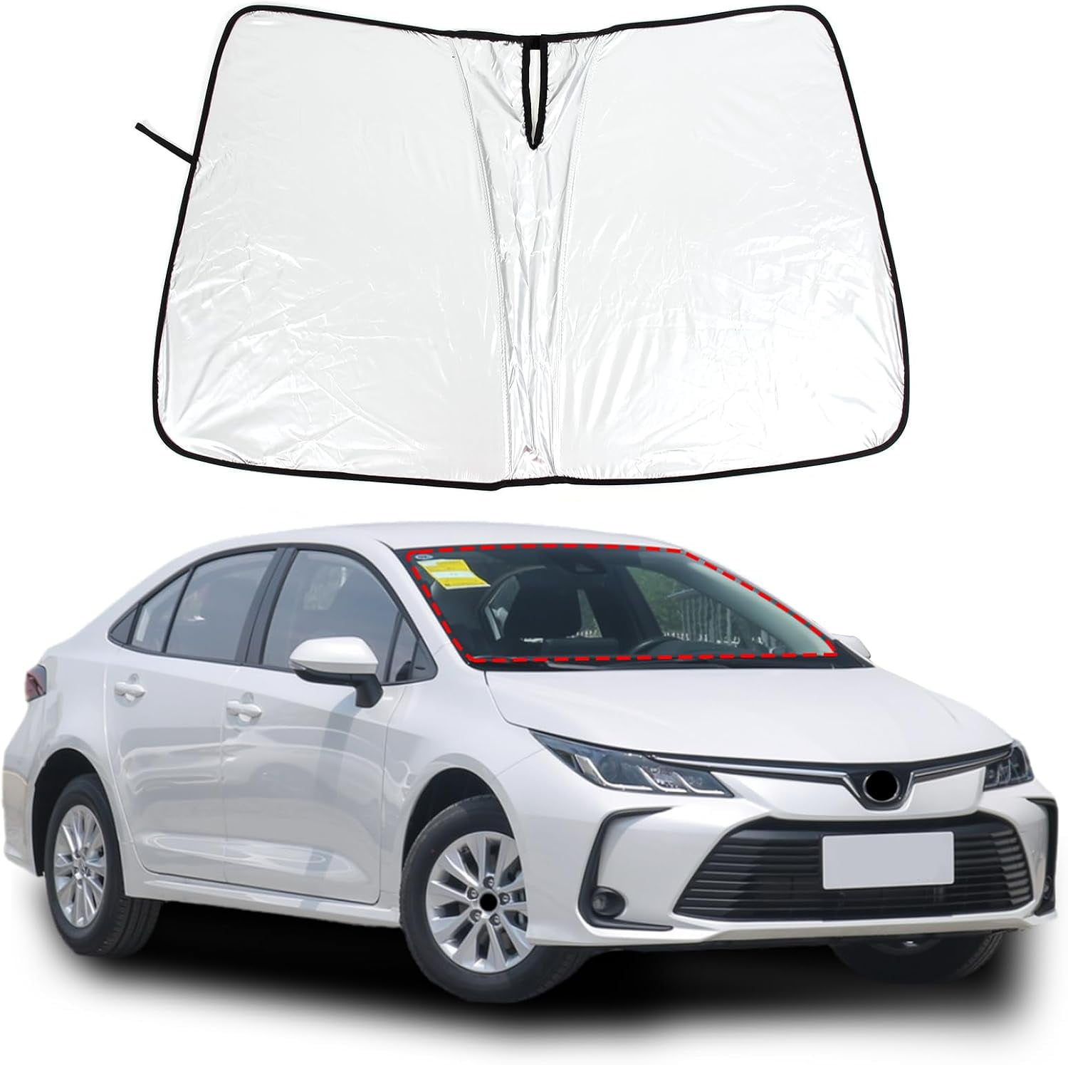 Sunsdrew - Lot De 8 Pare-soleil Pliables Pour Toyota RAV4 (2019-2025) - Protection Complète Vitres + Anti-UV & Chaleur - Noir - Garde L'habitacle Frais