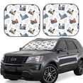 thumbnail image 1 of Windshield Sun Shade, Trains Pattern Foldable Car Sun Shade Windshield For Front, 2 Pieces, 1 of 4