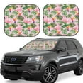 thumbnail image 1 of Windshield Sun Shade, Tropical Flamingo Hummingbird Foldable Car Sun Shade Windshield For Front, 2 Pieces, 1 of 4