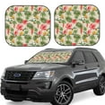 thumbnail image 1 of Windshield Sun Shade, Tropical Flowering Hummingbird Foldable Car Sun Shade Windshield For Front, 2 Pieces, 1 of 4
