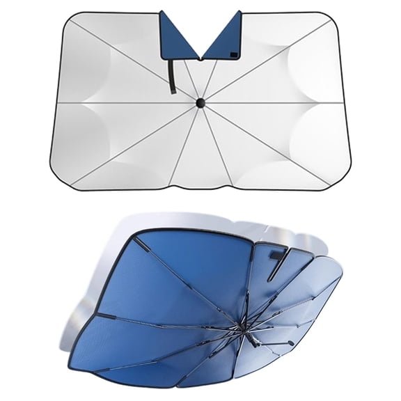 Windshield Sun Shade Umbrella,47''x 25'' Front Window V-Shaped Straight-Handle Car Sunshade,Heat Insulation Protection Umbrella for Cars,SUV(S)