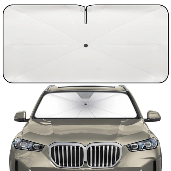 Windshield Sun Shade Umbrella for BMW X5 2014-2026 – Nano-Coated Heat-Reflective Front Window Shade, Umbrella Sunshade Cover Blocks Heat, Protects Interior, Vehicle-Specific Precision Fit