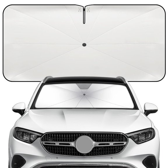 Windshield Sun Shade Umbrella for Benz GLC-Class 2016-2026 – Nano-Coated Heat-Reflective Front Window Shade, Umbrella Sunshade Cover Blocks Heat, Protects Interior, Vehicle-Specific Precision Fit