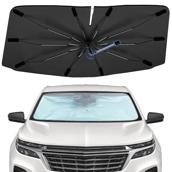 Windshield Sun Shade Umbrella for Chevrolet Equinox 2018-2026, Foldable Car Sunshade(No Gaps), Highly Reflective Front Window Sun Shield Visor for UV Protection, Keep Car Cool Accessories