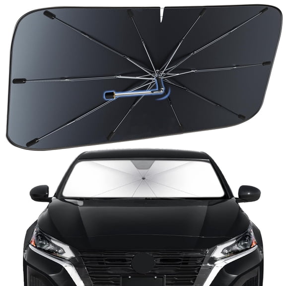 Windshield Sun Shade Umbrella for Nissan Altima 2019-2026 – Nano-Coated Heat-Reflective Front Window Shade, Umbrella Sunshade Cover Blocks Heat, Protects Interior, Vehicle-Specific Precision Fit