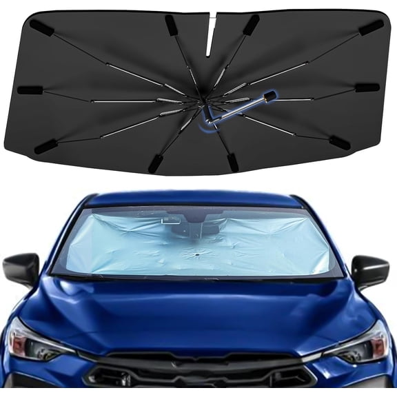 Windshield Sun Shade Umbrella for Subaru Crosstrek 2018-2025, 360 Rotation Sunshade Intended for car Interior Accessories, High Reflective Front Window Sun Shield Visor for UV Protection
