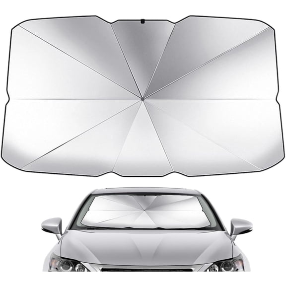 Windshield Sun Shade Umbrella,Sunshade Umbrella for Car Windscreen - Privacy Screen Heat Blocking Accessories for Beach Caravan Road Trips RV