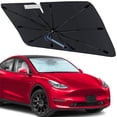 thumbnail image 1 of Windshield Sun Shade Umbrella for Tesla Model Y 2020-2026, Foldable Car Sunshade for Front Window with 360° Rotating Shaft, Custom-Fit Parasol para Carro for UV Blocking & Heat Reduction, 1 of 6
