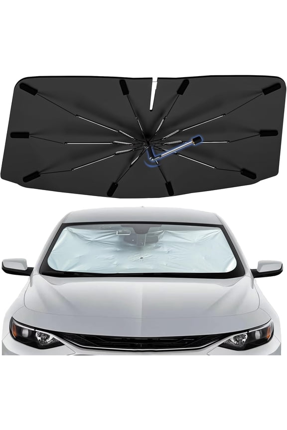 Windshield Sun Shade Umbrella for Toyota RAV4 2013-2025, 360 Rotation Sunshade Intended for car Interior Accessories, High Reflective Front Window Sun Shield Visor for UV Protection