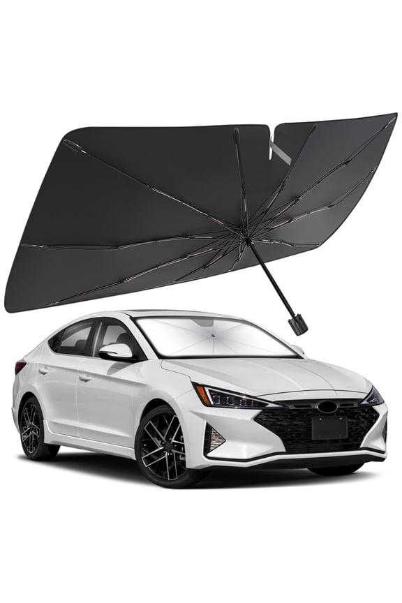 Windshield Sun Shade Umbrella for Hyundai Elantra 2011-2025, Foldable Car Umbrella Sunshade with UV Block Front Window Cover (Heat & Sun Protection)