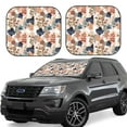 thumbnail image 1 of Windshield Sun Shade, Watercolor Plants Foldable Car Sun Shade Windshield For Front, 2 Pieces, 1 of 4