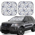 thumbnail image 1 of Windshield Sun Shade, White Blue Paisley Foldable Car Sun Shade Windshield For Front, 2 Pieces, 1 of 4
