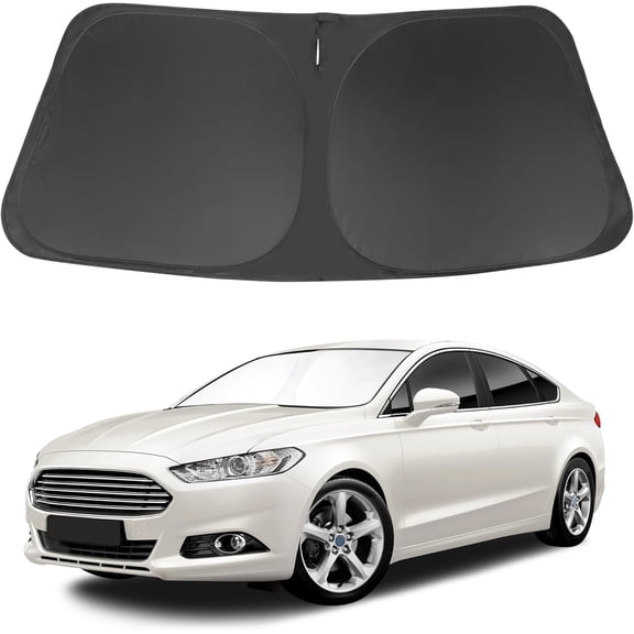 Windshield Sun Shade Window Sun Visor Protector Custom Fit 2013-2021 Ford Fusion Accessories Foldable Sunshade Sun Blocker Keeps Car Cool