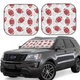 Windshield Sun Shade, cute American football field vintage 2Piece