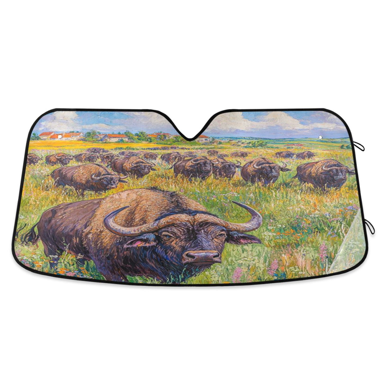 Windshield Sun Shade for Cars, 55"x27.6" Foldable Car Sun Shade with ...