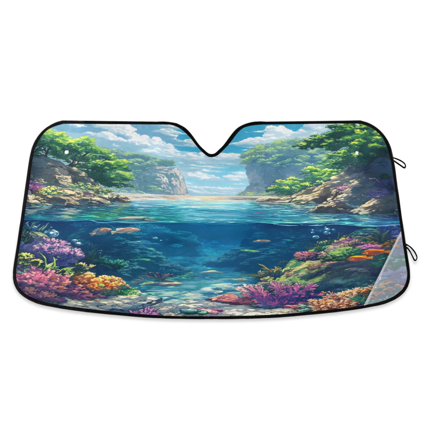 Windshield Sun Shade for Cars, 55"x27.6" Foldable Car Sun Shade with ...