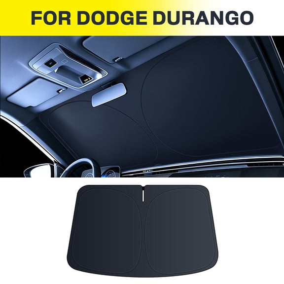 Windshield Sun Shade for Dodge Durango 2011-2026 2027 Custom Fit, Foldable, Front Window Sunshade Sun Visor Protector, Block UV Rays, Keep Car Cooler