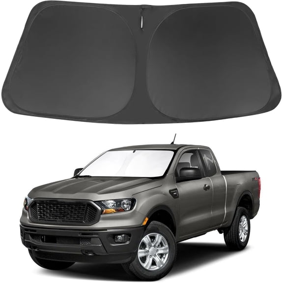 Windshield Sun Shade for Ford Ranger Accessories Custom Fit Window Shade Foldable Sun Visor Protector Blocks UV Rays Keep Your Car Cooler