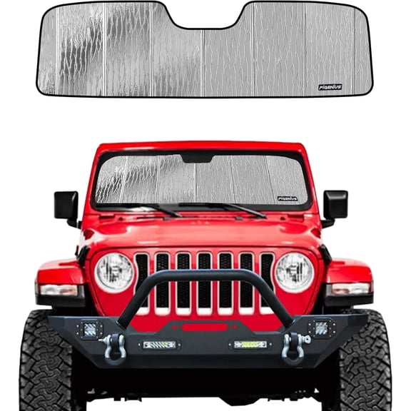 Windshield Sun Shade for Jeep Wrangler JL 2018-2026, Gladiator 2020-2026 Front Window Sunshade - AstraGuard