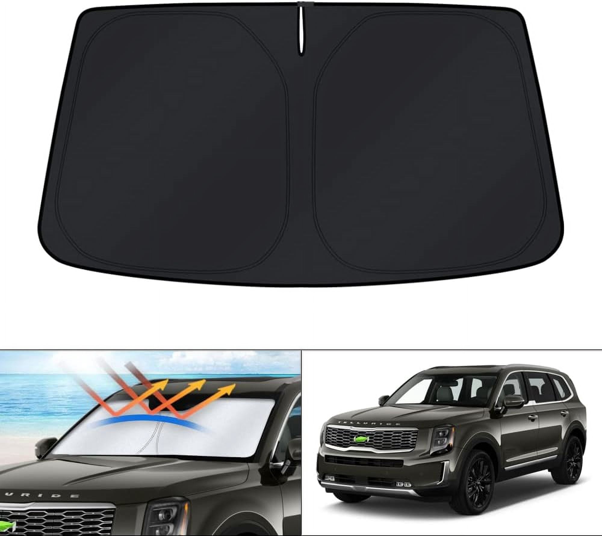 KENTUTO Inserti Portabicchieri In Silicone Per Kia Telluride 2020-2023 – Set 6 Pezzi Con Finiture Blu, Antiscivolo E Protettivi - 4