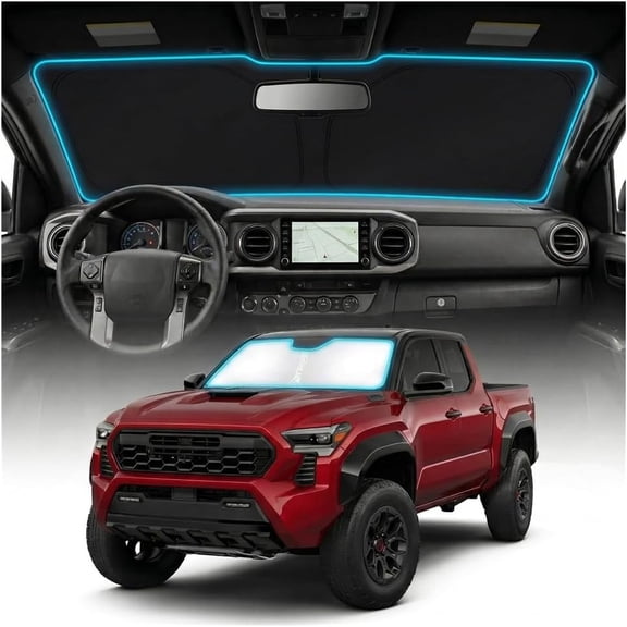 Windshield Sun Shade for Toyota Tacoma Accessories 2016-2025 2026 Pickup Truck