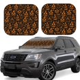 thumbnail image 1 of Windshield Sun Shade, halloween pumpkin design Foldable Car Sun Shade Windshield for Front, 2 Pieces, 1 of 7