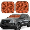 thumbnail image 1 of Windshield Sun Shade, halloween pumpkins spider web Foldable Car Sun Shade Windshield for Front, 2 Pieces, 1 of 7