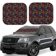 thumbnail image 1 of Windshield Sun Shade, peace sign love flower heart Foldable Car Sun Shade Windshield for Front, 2 Pieces, 1 of 7