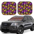 thumbnail image 1 of Windshield Sun Shade, pumpkin halloween pink Foldable Car Sun Shade Windshield for Front, 2 Pieces, 1 of 7
