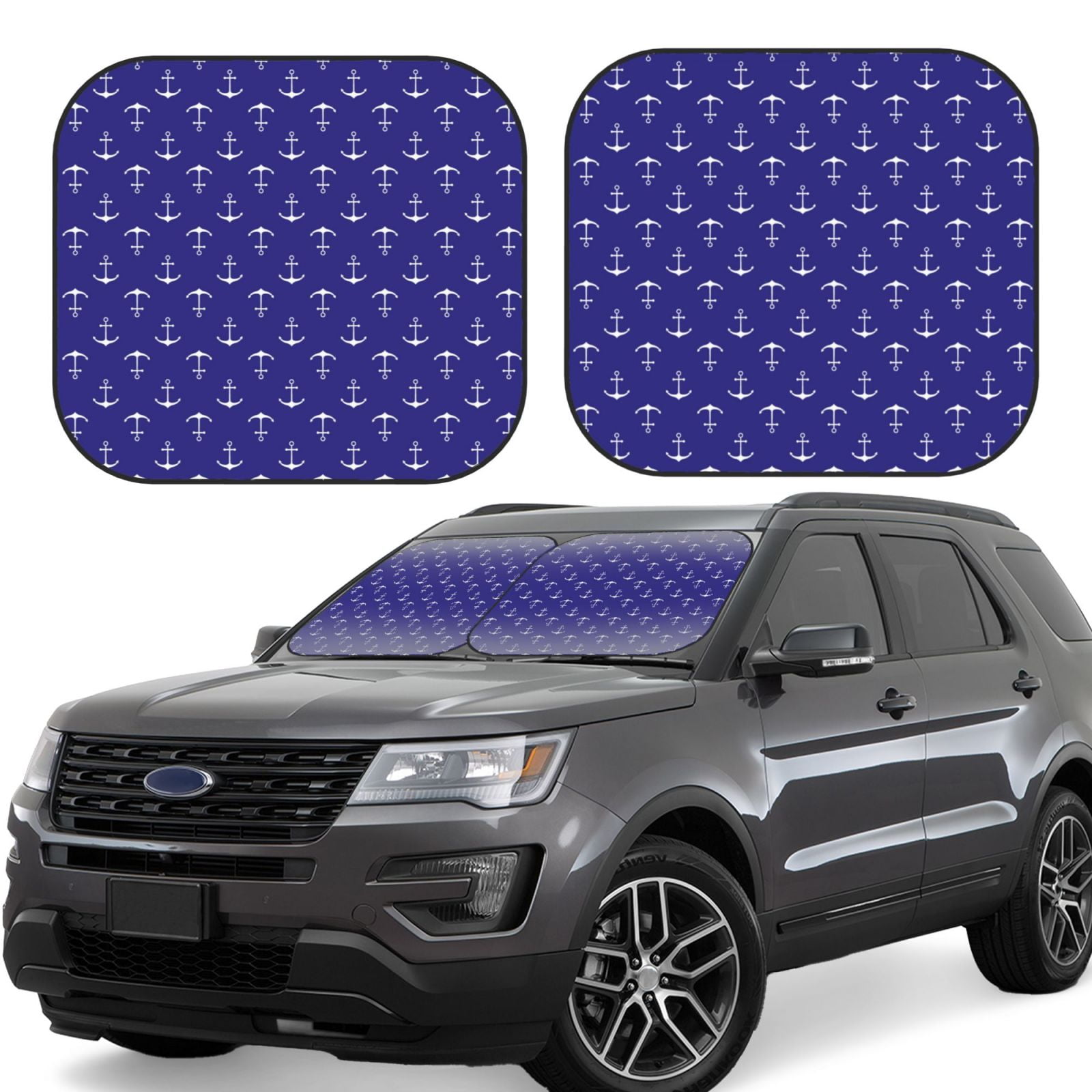 Racing Is In My Blood Windshield Sun Shade White