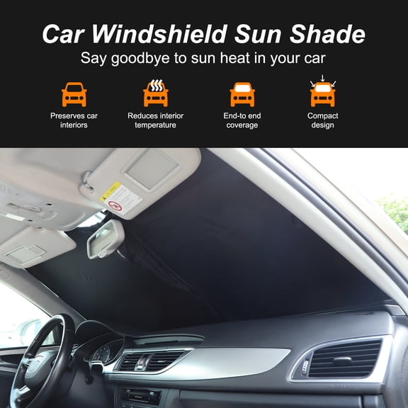 Windshield Sunshade for Audi A6L 2012-2018  Accessories Front Window Sun Shade Foldable Reflective Sun Visor Custom Sunscreen UV Blocker Privacy Protector HeatShield Keep Your Car Cooler