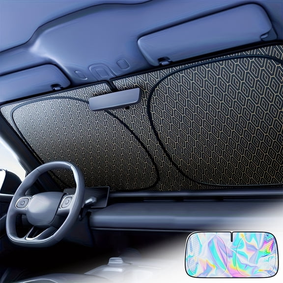 Windshield Sunshade Car Foldable UV Ray Reflector Auto Front Window Sun Shade Visor Shield Shade,Keeps Vehicle Cool,55.9"x31.5"
