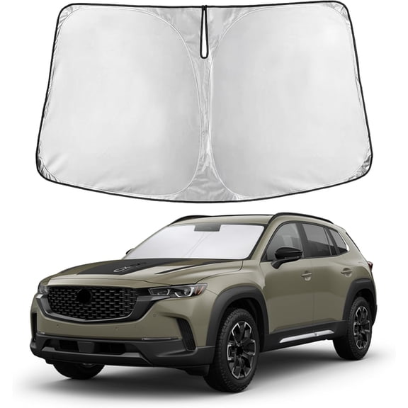 Windshield Sunshade Compatible For Mazda CX-50 2023 2024 2025 2026, Sun Visor for Front Windshield & Window Sun Shade Cover, UV Heat Blocker & Protector, Car Accessories