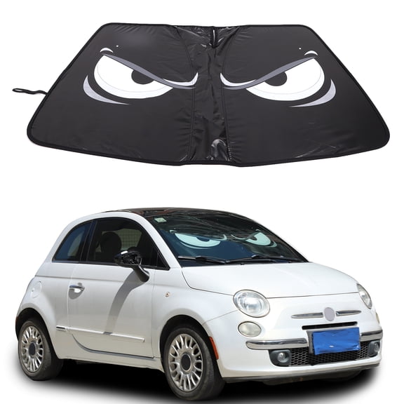 Windshield Sunshade Compatible with Fiat 500 2010-2024 Front Window Sun Visor Protector,UV Protection Heat Insulation Windshield Sun Shade